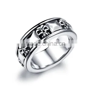 Stainless Steel Jewellery Fashion Trend Skull Mens Hand Rings thumbnail-2