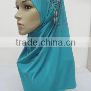 H283 New Style One Piece Hijab With Handmade Chains and Beadings thumbnail-6