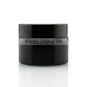 Painted Black Cosmetic Glass Jar thumbnail-1