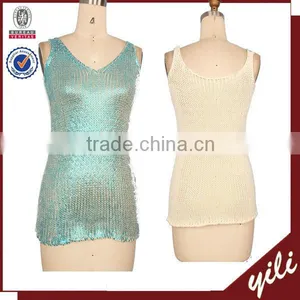 2014 Fashion Sexy Ladies Woolen Yarn Sleeveless Knitted Tops thumbnail-1