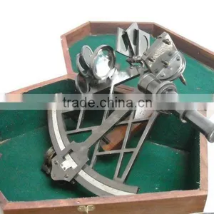12 Inch Nautical Sextant With Wooden Box thumbnail-1