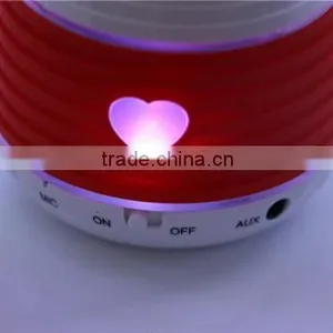 Free Shipping LED Light Wireless Bluetooth Speaker With TF SD Slot USB Disk Port thumbnail-5