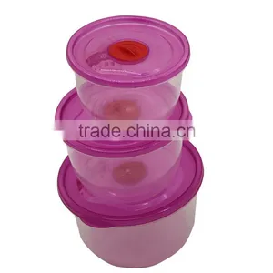 Clear Stackable Food Container Set of Three thumbnail-1