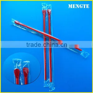 2015 6mm Disposable Film Wrapped Film Spoon Straw thumbnail-1