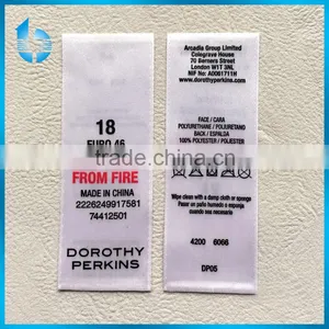 China Garment Trademark Factory for Washing Care Country Origin Label thumbnail-1