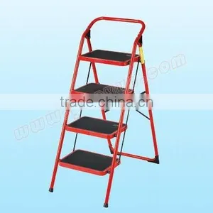Folding Steel Step Ladder With 4 Steps Wide Pedal thumbnail-1