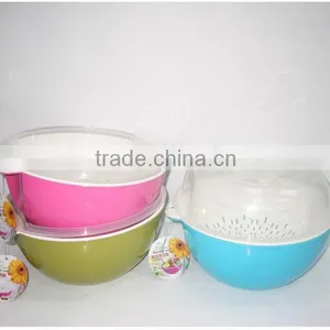 Vegetable Sieve With Cover/ Fruit Basket/Plastic Basket/sifter/griddle/boult/screen/sieve/Dried Basin/sieve With Basin/Colander thumbnail-2