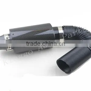 Universal Carbon Air Filter Racing Carbon Fiber Air Intake Pipe thumbnail-1