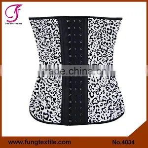 4034 NEW Arrival Wholesale Stock Pattern Leopard Rubber Waist Corset Cincher thumbnail-1