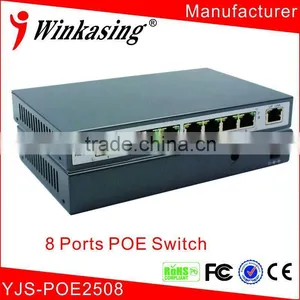 8+1 Port POE Fast Ethernet Fiber Switch Power Supply Security CCTV Camera thumbnail-1