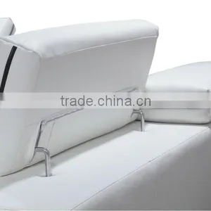Bedroom Furniture Mini Sectional Sofa Leather Modern thumbnail-2