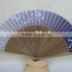 Japanese Style Bamboo Silk Fan thumbnail-1