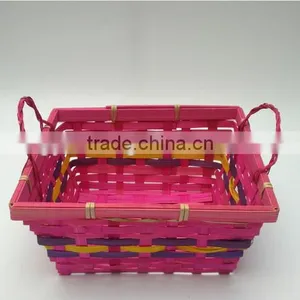 Colorful Bamboo Storage Basket thumbnail-5