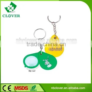 Popular Folding Small Plastic Magnifying Glass With Keychain thumbnail-1