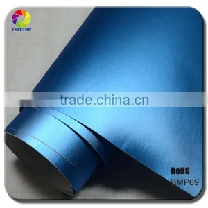 TSAUTOP Stretable Brushed Matte Vinyl Car Wrap Chrome Car Wraps thumbnail-5