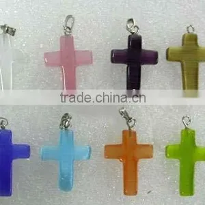 Cross Shape Synthetic Cat Eye thumbnail-1