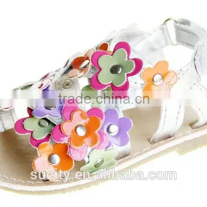 Wholesale Girls Sexy Stylish Flat Sandals With Flowers thumbnail-2