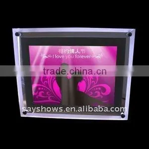 LED Crystal Slim Light Box, Frameless Led Light Box, Slim Crystal Light Box thumbnail-1