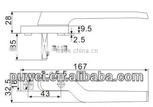 90110229* Bend Shank Driving Handle for Door and Window thumbnail-2
