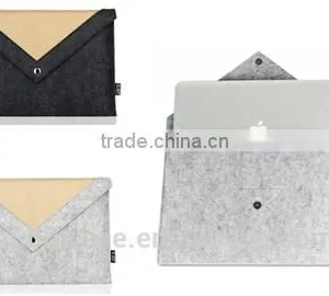 2015 BUBM Grey Pure Wool Felt Fabric Carrying 13 Inch Computer Notebook Case Bag thumbnail-4