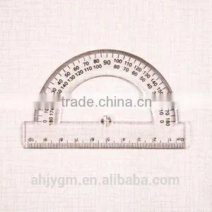 Transparent 180 Degree 10CM Plastic Protractor Rulers thumbnail-1