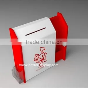 Red Heart Shaped Charity Collection Money Boxes Free Stand thumbnail-3