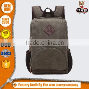Wholesale Vintage Custom College Canvas Backpack thumbnail-6