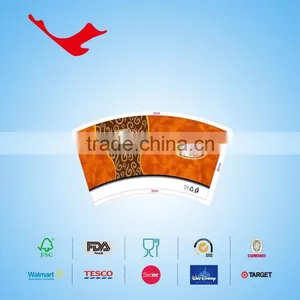 PE Coated Disposable Paper Cup Fan/piece for Coffee thumbnail-1