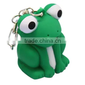 Frog Shape Led Keychain Lights With Sound Flashlight Torch thumbnail-1