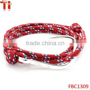 Red Thin Line Fish Hook Hope Bracelet Top Quality thumbnail-2