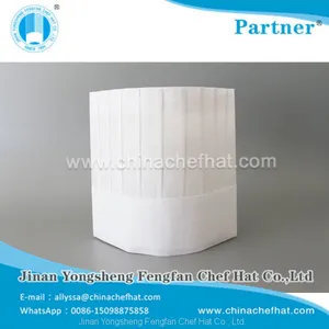 60g Disposable Non Woven Flat Top Chef Hat 28cm*23cm thumbnail-1