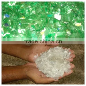 Colored PET Bottle Flakes (White and Green) thumbnail-1