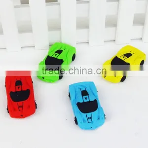 Students School Office Supply Reward 4x Simulated Cartoon Car Eraser thumbnail-2