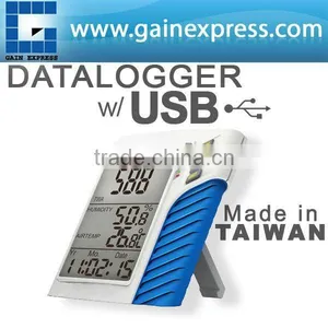 USB Wall Mount 0~9999ppm Carbon Dioxide CO2 Data Loggers Made in Taiwan thumbnail-1