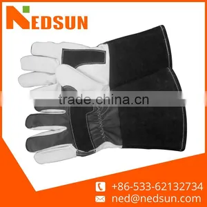 Warm OEm Cow Split Custom Leather Gloves for Welding thumbnail-1