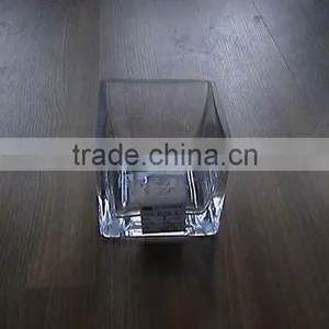 Small Square Glass Vases thumbnail-1