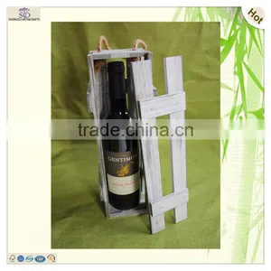Vintage Color Sliding Lid Wooden Wine Crate Box thumbnail-5