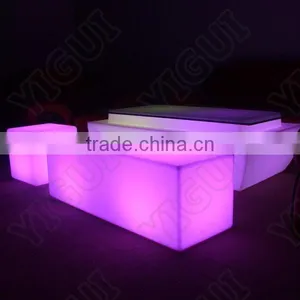 LED Furniture Hot Sale Remote Control Illuminated Portable High Tables and Bar Stools for Garden thumbnail-5