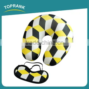 Toprank Wholesale Design Custom Logo Magic Cube Printed Eyemask Microbead Neck Pillow Travel Sleep Set Travel Airline Kit thumbnail-2