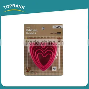 Toprank New Style Kitchen Goods Plastic 5PC Heart Shaped Mini Cookie Cutter Set Wholesale Cookie Cutter thumbnail-1