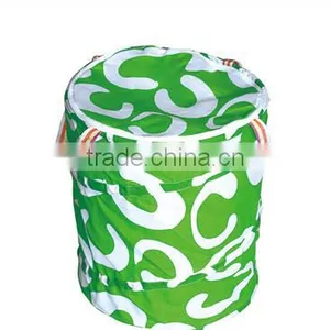 Green Color Household Essentials Pop-up Mesh Hamper thumbnail-1