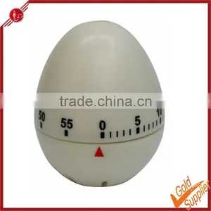 60 Minuter Timing Egg Shape Plastic White Kitchen Timer Egg thumbnail-1