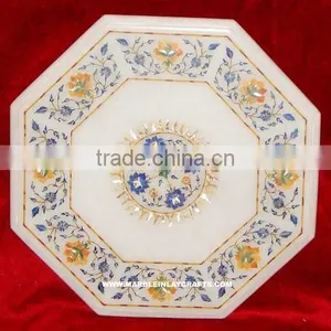 Handcrafted Marble Inlay Makarana Table Tops thumbnail-1