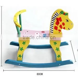 2017 Wooden Horse Rocking Walking Baby Toy Children Equipment Parts Product Wholesale Interior Decoration China Supplier thumbnail-2