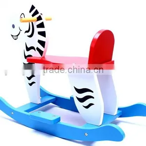 2017 Wooden Rocking Horse Baby Toy Kids Children Equipment Parts Product Wholesale Interior Decoration China Supplier thumbnail-1