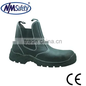 NMSAFETY Black pu Injection Cow Split Emboss Canberra Lining Middle Cut Men's Hot Sale Work Safety Boots thumbnail-1