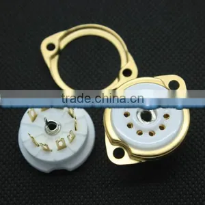 YXS Electron Tube Socket Ceramic Small 9 Feet Socket GZC9-F-G Gold-plated Feet thumbnail-1