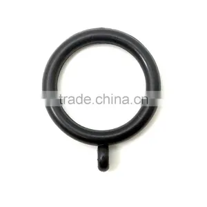 Window Plastic Curtain Rod Rings Inside Diameter 34mm & Inside Diameter 26mm With Eyelet Black Plastic thumbnail-1