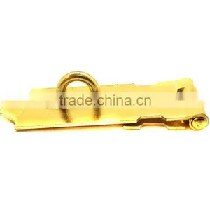 2-5/8" Safety Hasp With Loose Staple Brass Plated, Door Hasp, Steel Hasp Staple Set thumbnail-3