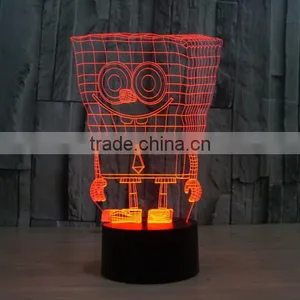 2016 Lovely Fashionable Popular Colorful Acrylic 3D Usb Led Night Light for Christmas Gift thumbnail-1